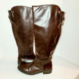 Vince Camuto tall brown leather riding boots